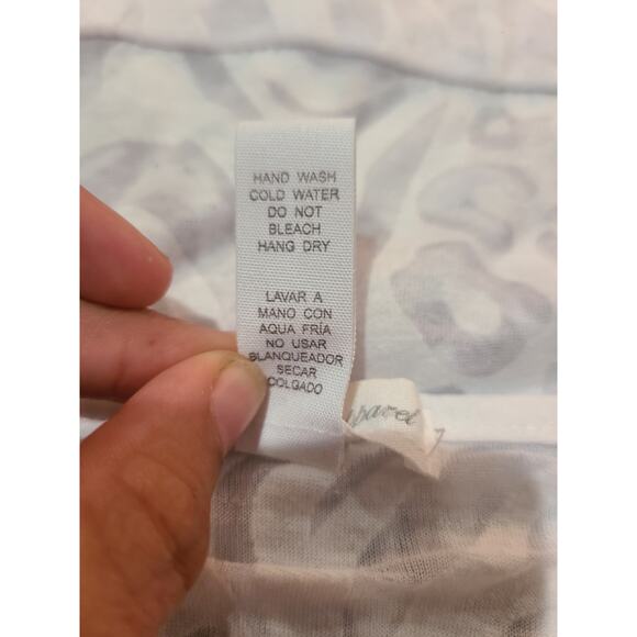 Ambiance apparel small womens white semi sheer blouse - Picture 4 of 6